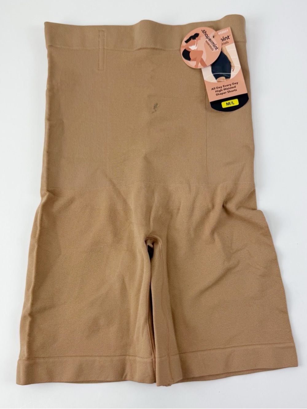 Shapermint Essential Every Day High Waist Shaper Shorts M / L Beige NWT Flaw